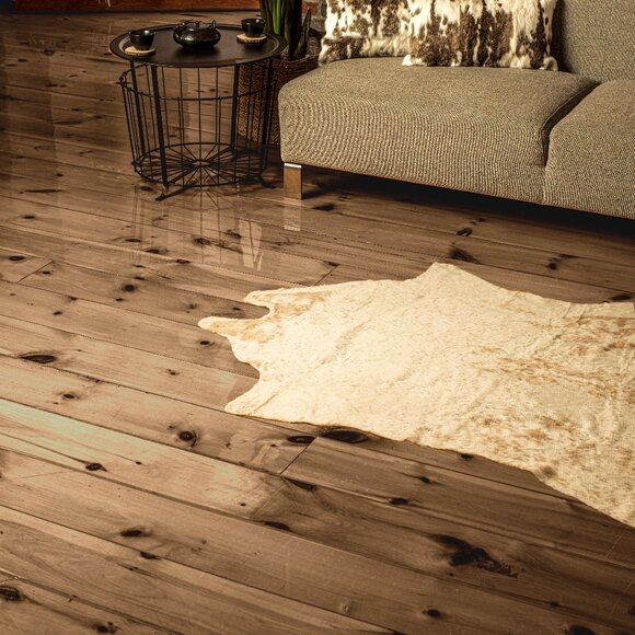 Luxe Home Decor Classic Faux Hide Rug | 1-Piece | Oatmeal | 4.25'x'5 - Picture 3 of 4